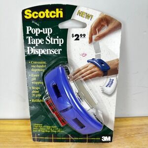 Scotch Pop-up Tape Strip‎ Dispenser Hand Wearable Vintage 1997 Refillable 3M